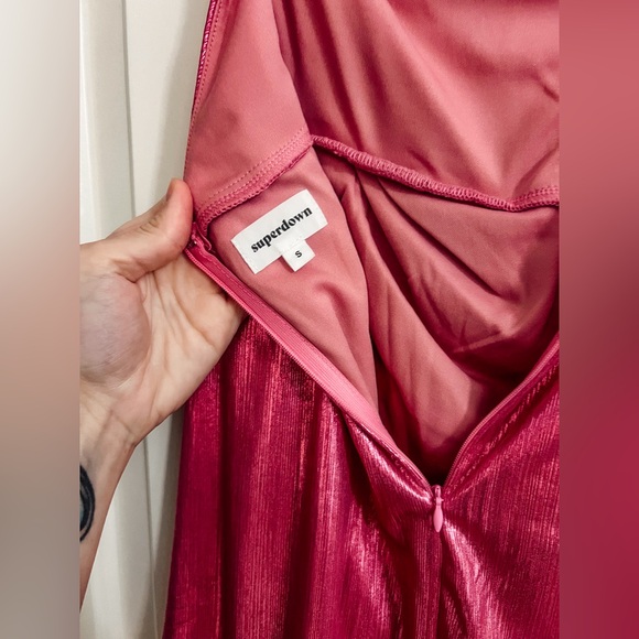 Revolve - Shimmer Pink Party/Club Dress - Open Back - Size S - Picture 5 of 7